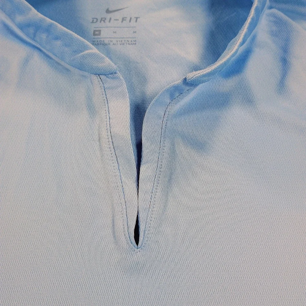 Nike Womens Dri-FIT Golf Polo Light Blue Medium Blade Collar